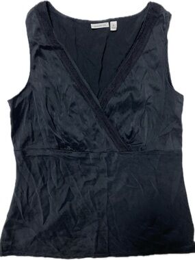 Semantiks Black V-Neck Wrap-Style Tank Top